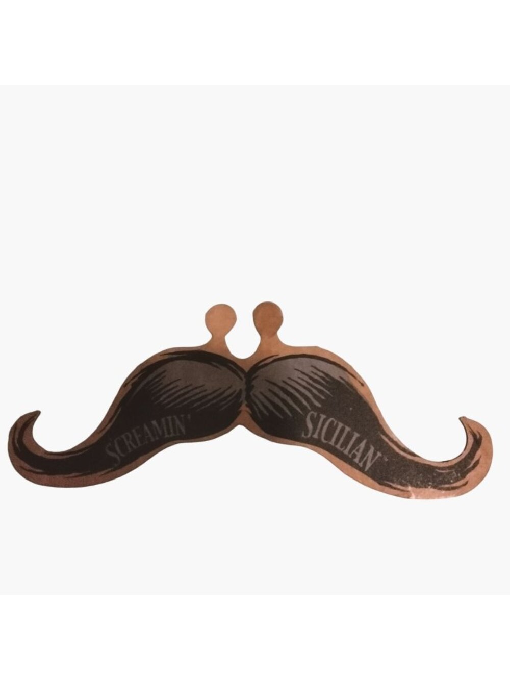 Screamin Sicilian Black Handlebar Mustache Cardboard Halloween Costume Prop